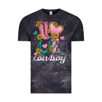 Cloud Black love western cowboy Vintage Tee - texasbilliewilder