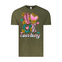 Vintage Olive love western cowboy Vintage Tee - texasbilliewilder