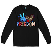 Black peace love freedom Long Sleeve Tee - Zillion Design Studio