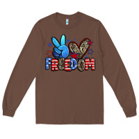 Chestnut peace love freedom Long Sleeve Tee - Zillion Design Studio