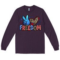Plum peace love freedom Long Sleeve Tee - Zillion Design Studio
