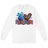White peace love freedom Long Sleeve Tee - Zillion Design Studio