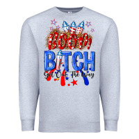 Heather Grey boom bitch get out the way Premium Sweatshirt - NancyCooperArtShop