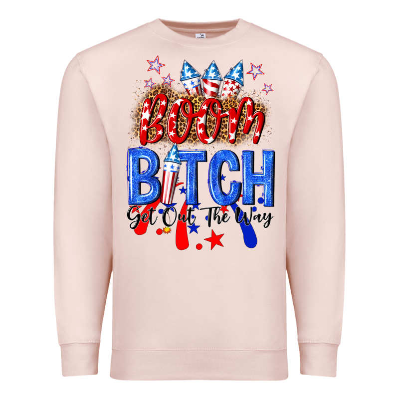 Boom Bitch Get Out The Way Premium Sweatshirt by NancyCooperArtShop | Teevron