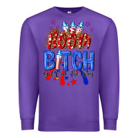 Purple boom bitch get out the way Premium Sweatshirt - NancyCooperArtShop