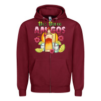 Burgundy the three amigos Zipper Hoodie - JahusDesignShop