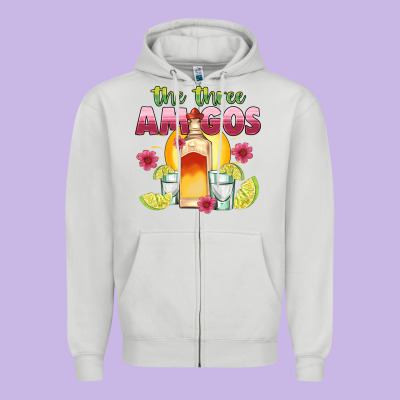 The Three Amigos Zipper Hoodie Designed By Jahusdesignshop