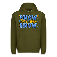 Army Green snow snow snow with sparkle Premium Hoodie - AdoDesignShop