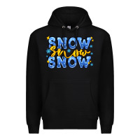Black snow snow snow with sparkle Premium Hoodie - AdoDesignShop