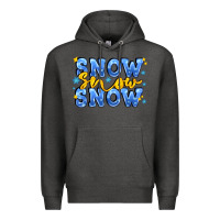 Charcoal Heather snow snow snow with sparkle Premium Hoodie - AdoDesignShop