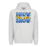 Dove Grey snow snow snow with sparkle Premium Hoodie - AdoDesignShop