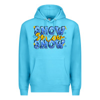 Ocean Blue snow snow snow with sparkle Premium Hoodie - AdoDesignShop