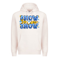 Pale Pink snow snow snow with sparkle Premium Hoodie - AdoDesignShop