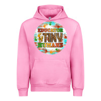 Fuchsia Pink educator of tiny humans round earring Urban Hoodie - BundleAndBundleShop