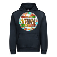 Navy educator of tiny humans round earring Urban Hoodie - BundleAndBundleShop