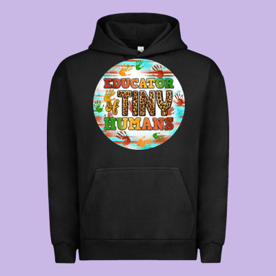 Educator Of Tiny Humans Round Earring Urban Hoodie Designed By Bundleandbundleshop