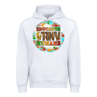 White educator of tiny humans round earring Urban Hoodie - BundleAndBundleShop
