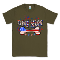 Army Green 4th of July Dog Mom Classic Tee - CowGirlArtShop