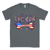 Charcoal Heather 4th of July Dog Mom Classic Tee - CowGirlArtShop