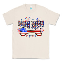 Natural 4th of July Dog Mom Classic Tee - CowGirlArtShop