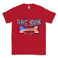 Red 4th of July Dog Mom Classic Tee - CowGirlArtShop