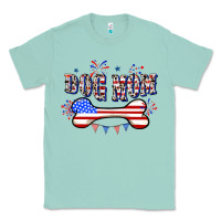 Seafoam 4th of July Dog Mom Classic Tee - CowGirlArtShop