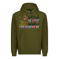 Army Green kindness is free sprinkle it everywhere Premium Hoodie - MaliasSmallBusiness
