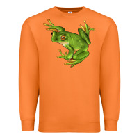 Carrot White Lipped Tree Frog Illustrations Premium Sweatshirt - LillyAllenDesigns