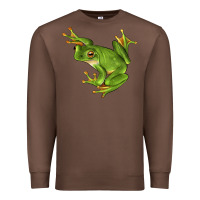 Chestnut White Lipped Tree Frog Illustrations Premium Sweatshirt - LillyAllenDesigns
