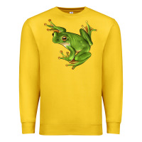 Lemon White Lipped Tree Frog Illustrations Premium Sweatshirt - LillyAllenDesigns