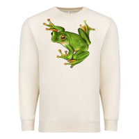 Sandshell White Lipped Tree Frog Illustrations Premium Sweatshirt - LillyAllenDesigns