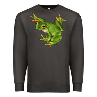 Smoke White Lipped Tree Frog Illustrations Premium Sweatshirt - LillyAllenDesigns