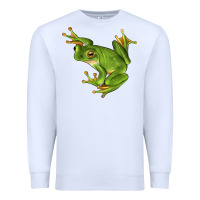 White Lipped Tree Frog Illustrations Premium Sweatshirt | Teevron