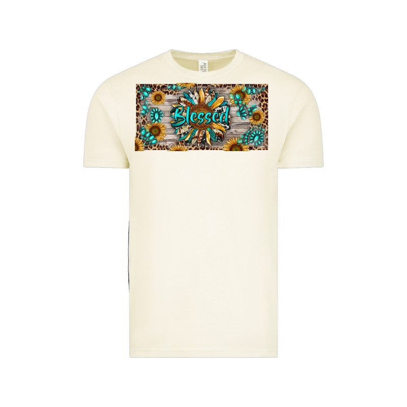 Blessed With Sunflower And Gemstone Vintage Tee by RanaPortraitStore | Teevron
