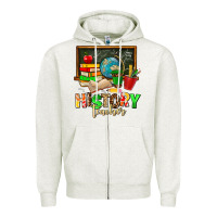 Oatmeal Heather history teacher Zipper Hoodie - AdoDesignShop