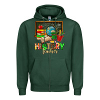 Sports Green history teacher Zipper Hoodie - AdoDesignShop