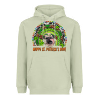 Matcha Western Happy St. Patrick's Day Cow Rainbow Heavyweight Hoodie - Artiststas