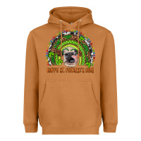 Meerkat Western Happy St. Patrick's Day Cow Rainbow Heavyweight Hoodie - Artiststas