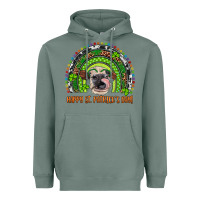 Sage Western Happy St. Patrick's Day Cow Rainbow Heavyweight Hoodie - Artiststas
