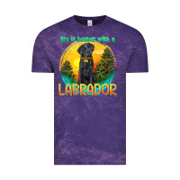 Cloud Purple life is better with a labrador Vintage Tee - texasbilliewilder