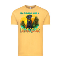 Vintage Mustard life is better with a labrador Vintage Tee - texasbilliewilder