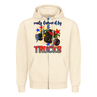 Sandshell easily distracted by trucks Zipper Hoodie - AdoDesignShop