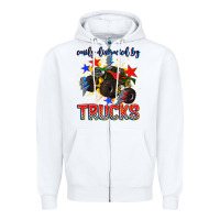 White easily distracted by trucks Zipper Hoodie - AdoDesignShop