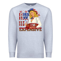 Heather Grey born free but now im expensive Premium Sweatshirt - NancyCooperArtShop
