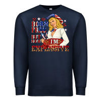 Navy born free but now im expensive Premium Sweatshirt - NancyCooperArtShop