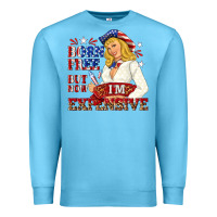 Ocean Blue born free but now im expensive Premium Sweatshirt - NancyCooperArtShop