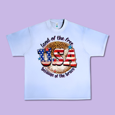 Urban Heavy Tee land of the free usa because of the brave billie w