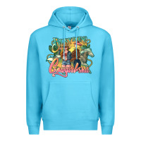 Ocean Blue busy doing cowgirl Premium Hoodie - NancyCooperArtShop