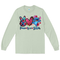 Matcha peace love stitch Long Sleeve Tee - Zillion Design Studio