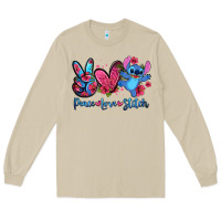 Mushroom peace love stitch Long Sleeve Tee - Zillion Design Studio